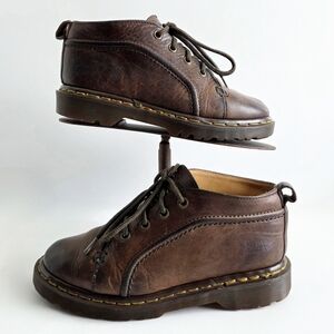 Dr Martens Vintage Lace-Up Brown Leather Shoes, Lug Sole UK 4, US Womens 6-6.5